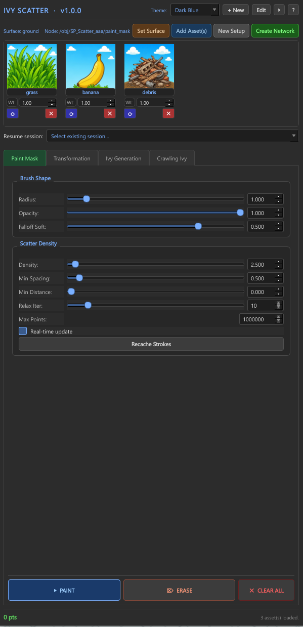 Magic Scatter World panel